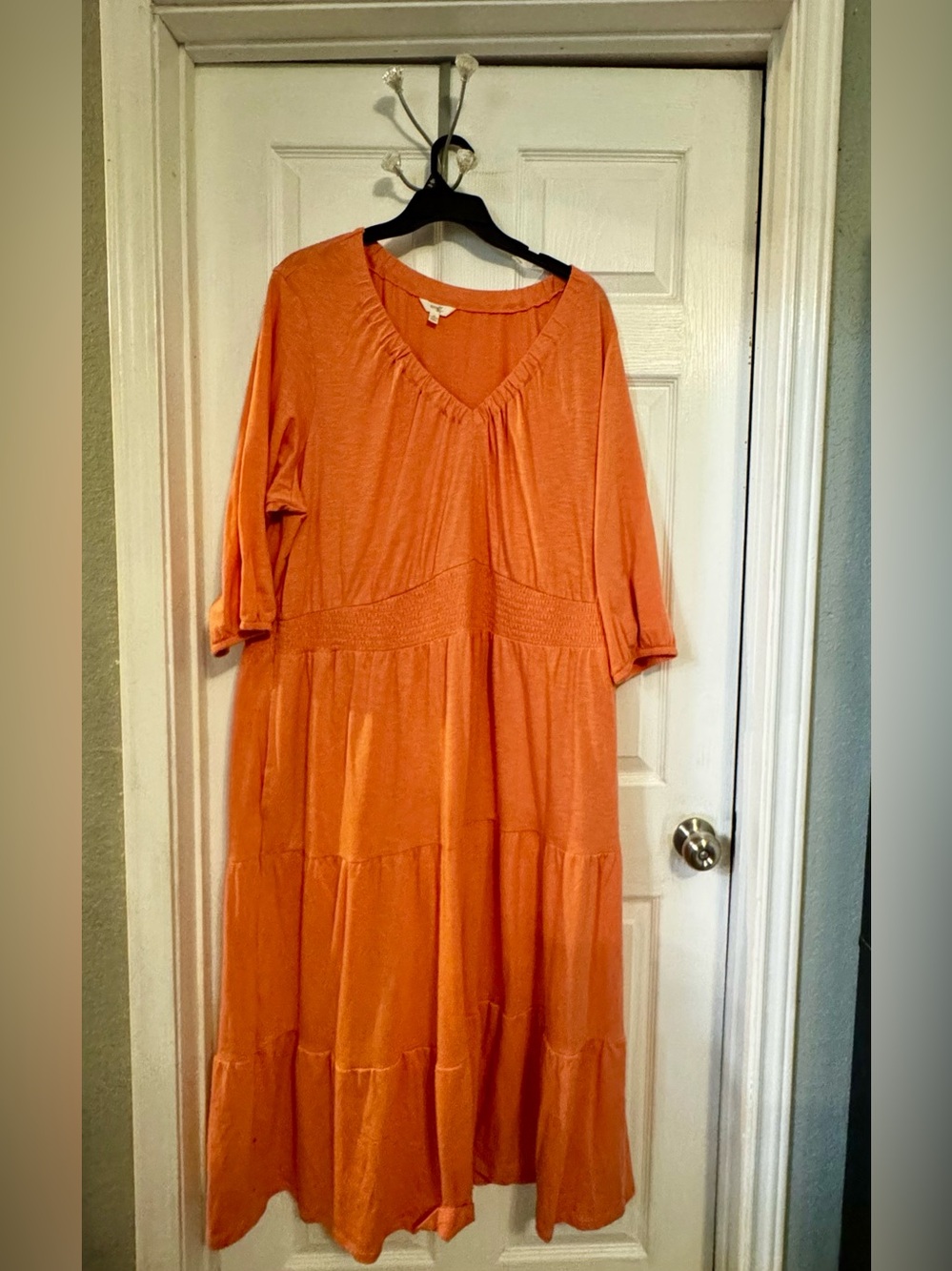 Terra & Sky Orange Long Sleeve Dress